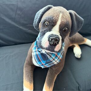Blue Plaid Dog Bandanna
